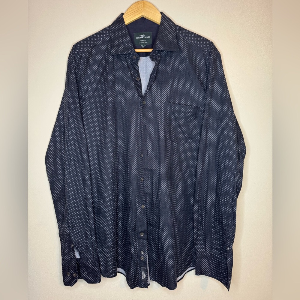 Rodd‎ & Gunn Navy Tiny Dot Long-Sleeve Shirt